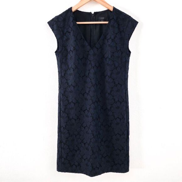 J. Crew Sleeveless Black Lace Shift Dress - Picture 3 of 8
